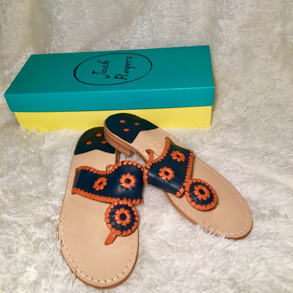 🧡Brand New Orange and Navy Jack Rodgers🧡